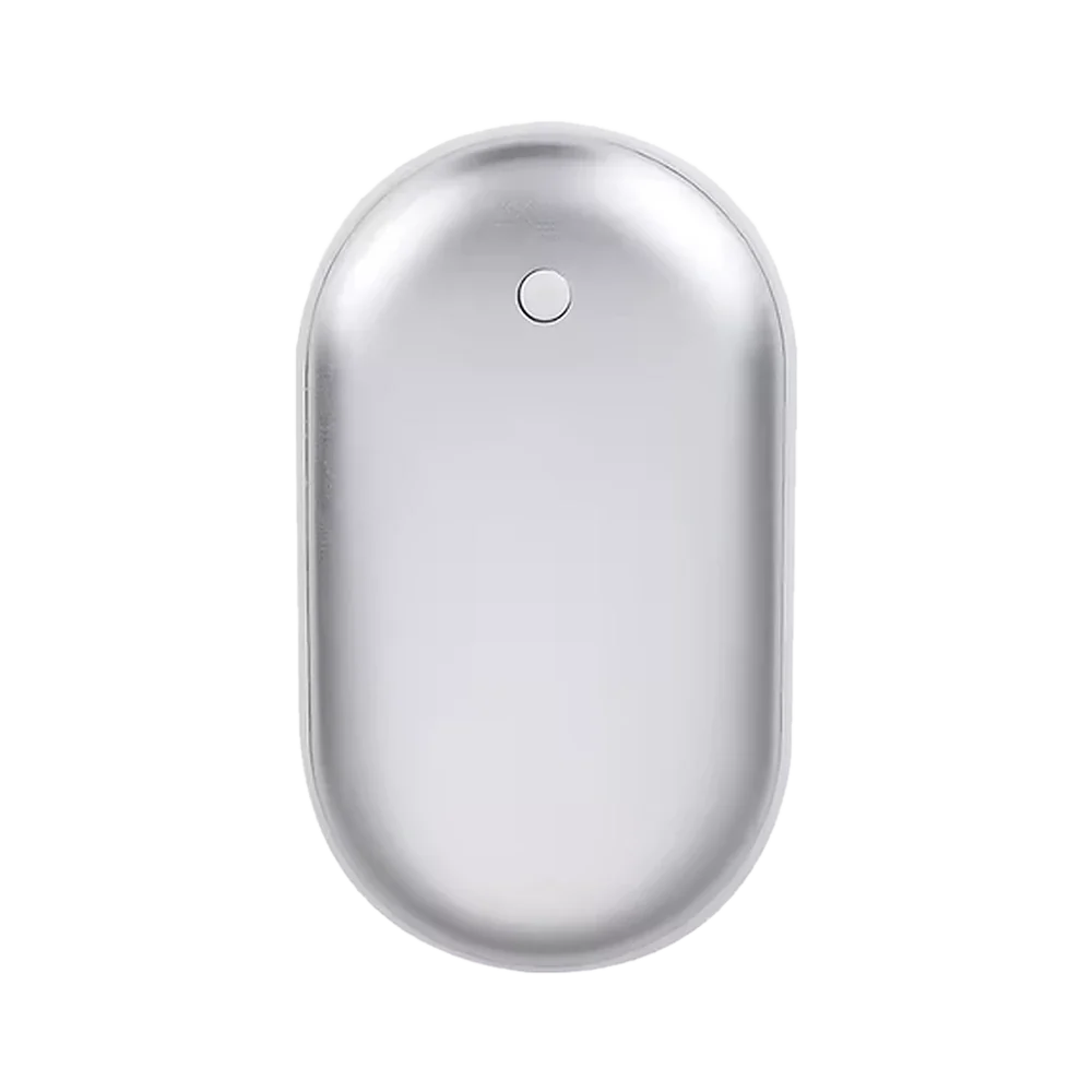 Chauffe-mains rechargeable Galet SALO, coloris argent